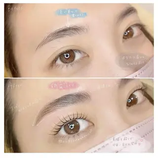 マツエク・マツパ アイブロウ prima梅田店 研修店舗のマツエク・マツパデザイン