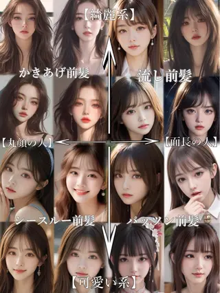 ロング カラー 顔まわりの神様✨ 透明感カラー藤嶋秀幸のヘアスタイル