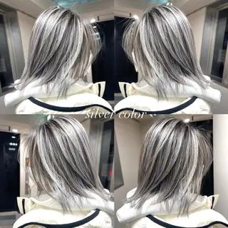 ショート カラー 松井那津子 /ハイライトブリーチのヘアスタイル