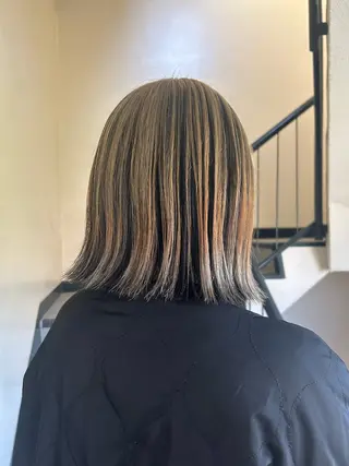 ミディアム カラー ☕️結【suii.】 ボブ/ヘアセット☕️のヘアスタイル