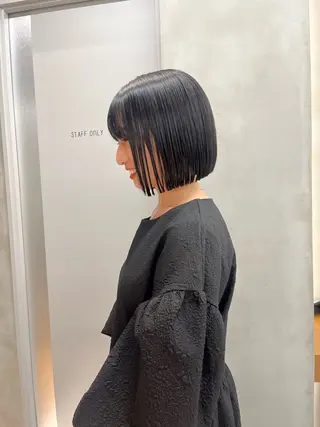 ミディアム カラー ボブ&透明感カラー ♡TOMOEのヘアスタイル