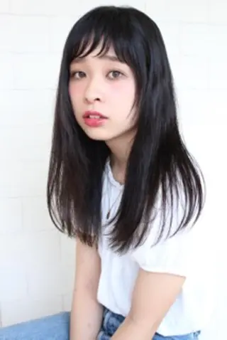 ミディアム セミロング ロング カラー 🌹ハッシュカット、 レイヤー韓国ヘア🌹のヘアスタイル