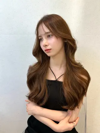 ロング カラー MEI🎀つやカラー 🎀レイヤー🎀渋谷のヘアスタイル