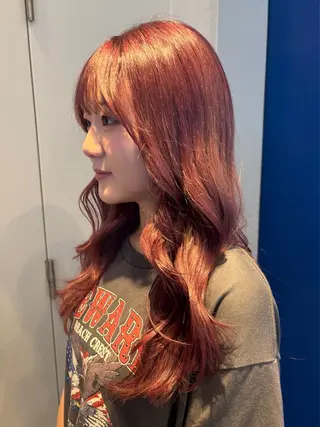 ロング カラー RIN／韓国ヘア レイヤーカットのヘアスタイル