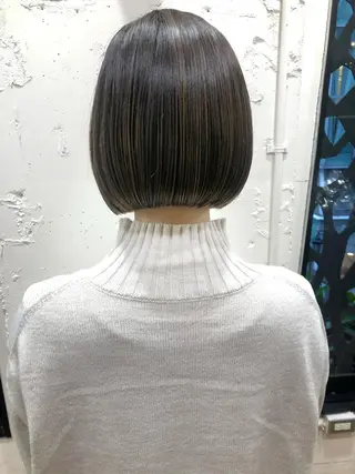 ミディアム 結べるレイヤーボブ くびれLady表参道のヘアスタイル