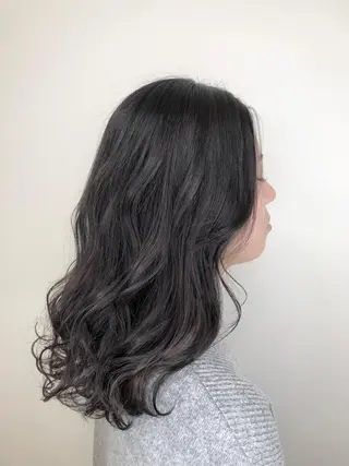 セミロング カラー SALOWIN神戸三宮East店所属・【透明感、艶髪】西村 有司のヘアスタイル