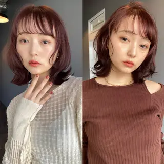 ミディアム 似合わせカラーパーマ 🌿kitin米川のヘアスタイル