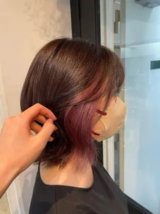 カラー yu-kaハッシュ カット/韓国レイヤーのヘアスタイル