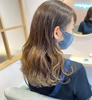 セミロング カラー nagisa /縮毛矯正のヘアスタイル