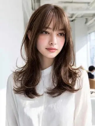 セミロング 生艶髪＆レイヤー🔔 渋谷お薦めNo.1✨のヘアスタイル