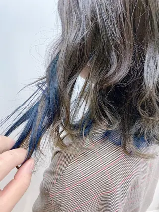 ミディアム ブリーチカラー/ 岩破瑞希のヘアスタイル