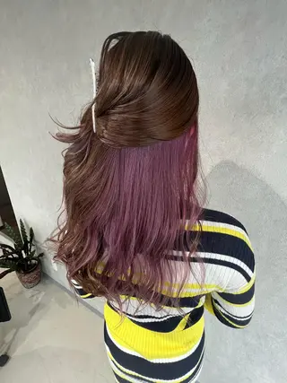 ロング カラー mimiiy梅田 中崎町ハイトーンのヘアスタイル