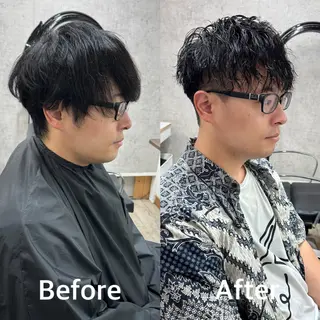 ミディアム パーマ メンズ 【池袋/スパイキー ショート】ⓝⓘⓜⓤのヘアスタイル