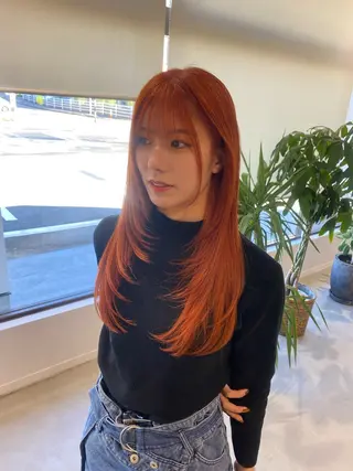 ミディアム カラー yate'/ Wカラー/小出捷也のヘアスタイル