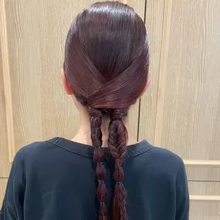 ロング カラー ヘアアレンジ ヘアアレンジ🪽🎀 艶カラー/天王寺のヘアスタイル