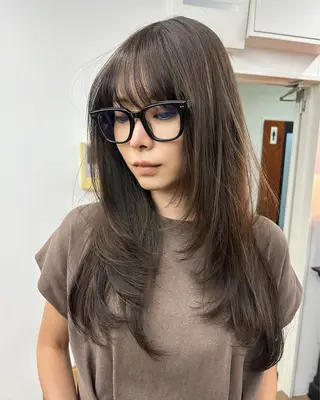 ロング カラー 韓国風×透明感カラー 髪質改善オタベシンヤのヘアスタイル