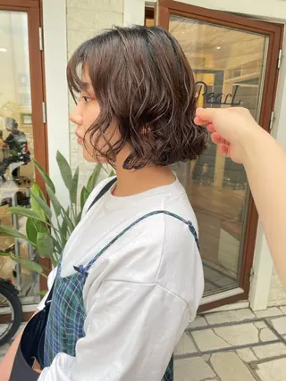 ショート カラー パーマ ヘアアレンジ 髪質改善ストレート✨ パーマヘア✨YUKIのヘアスタイル