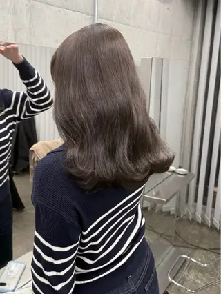 ミディアム カラー 高橋大樹/グレージュ 透明感/髪質改善のヘアスタイル