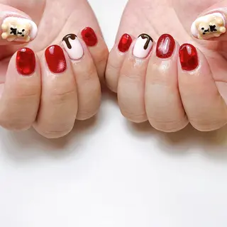 ネイル いちごパフェ ゆいのネイルデザイン