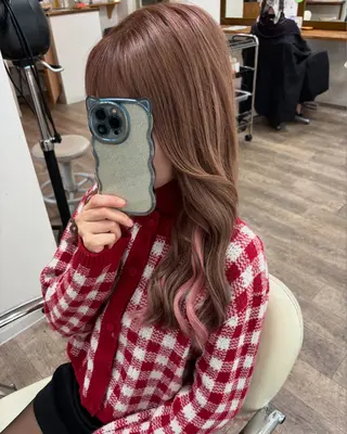 ロング KR2S北野田所属・艶カラー🫧/シール エクステRYOKAのヘアスタイル