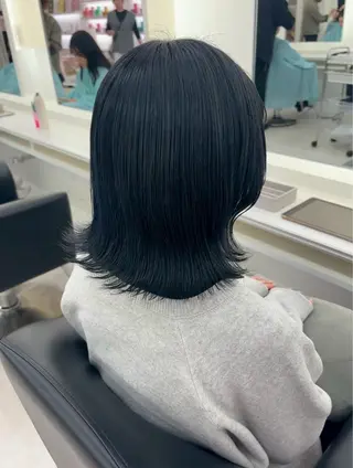 ミディアム カラー ParveMix 楠本結菜のヘアスタイル