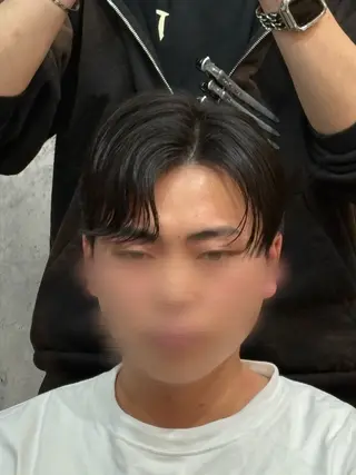 ショート パーマ メンズ 韓国メンズヘア/ 毛流れヘア　須田龍世のヘアスタイル