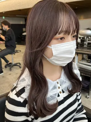 ミディアム カラー 暖色/艶髪/ボブ/ ショート/Ayaのヘアスタイル