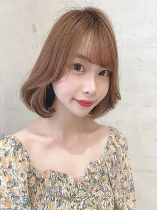 ミディアム カラー MIKU /ボブ/外ハネボブのヘアスタイル