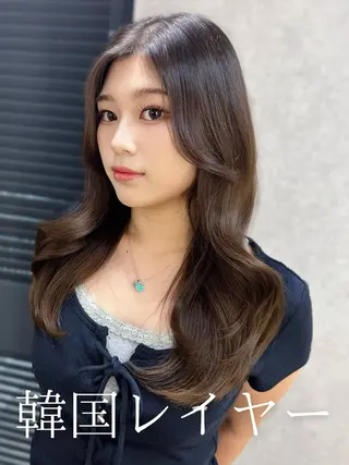 セミロング 韓国風パーマ/ 韓国ヘア/大森千寛のヘアスタイル