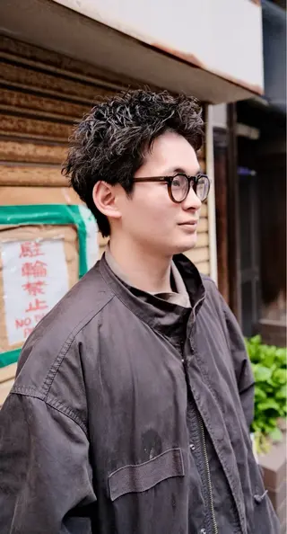 ショート パーマ メンズ BELOMAN所属・スパイキーショート /パーマ/山本孝明のヘアスタイル