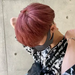 ショート カラー メンズ ハル🌸柔色/ ブリーチなし/艶髪のヘアスタイル