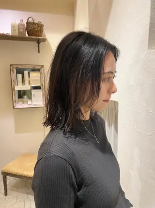 ミディアム パーマ 菊池大一 溝の口パーマのヘアスタイル