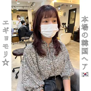 セミロング 本場の韓国ヘア 🇰🇷チ・ヨンジュのヘアスタイル