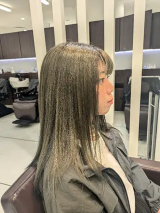 ロング カラー グランアージュ　ネオ所属・Ryu/ハイトーン/ デザイン/髪質改善のヘアスタイル