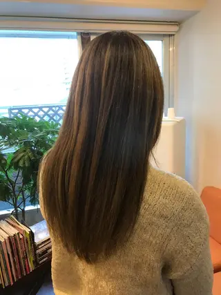 ロング カラー 加藤 泰輔のヘアスタイル