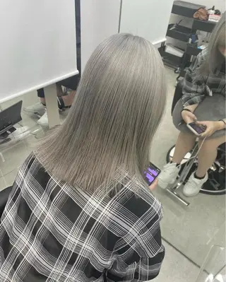 ショート カラー sunc所属・梅田l大人韓国ヘア レイヤー×艶カラーのヘアスタイル