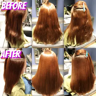 ロング パーマ ブリーチ縮毛矯正/ デサキ ショウヘイのヘアスタイル