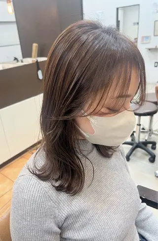 ミディアム 頭皮×髪質改善 透明感カラー💎中村のヘアスタイル