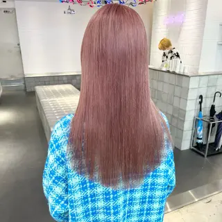 ロング レイヤー×グレージュ /ピンク🩷mioのヘアスタイル