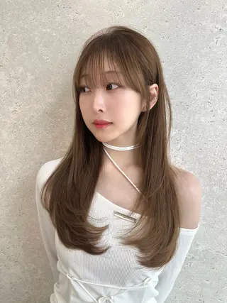 ロング カラー 🤍韓国ヘア特化 🤍力丸🤍のヘアスタイル