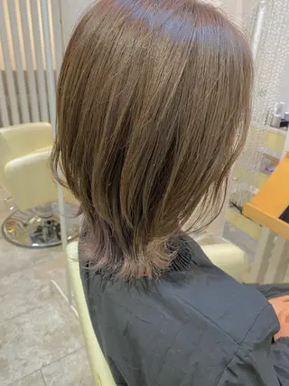 ミディアム カラー ヘアアレンジ Design Color🐰アユミのヘアスタイル