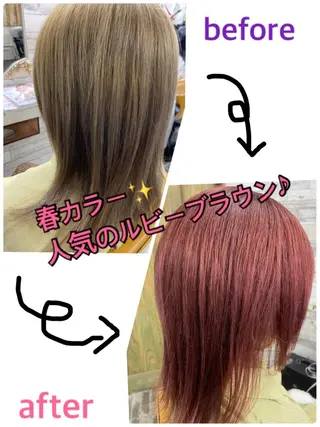 ミディアム カラー 美容室スージーズ所属・大坪 拓斗のヘアスタイル