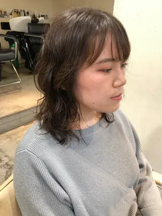 ミディアム パーマ パーマ美容師 hanaのヘアスタイル