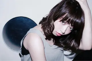 ミディアム セミロング カラー パーマ 川間 将彦のヘアスタイル