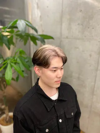 カラー メンズ ✨️艶ハイトーン特化 ✨️佐藤望のヘアスタイル