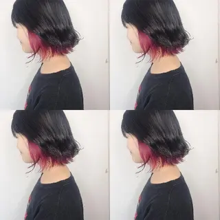 ミディアム カラー ヘアアレンジ 竹内啓太 ボブのヘアスタイル