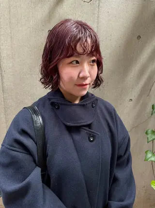 ミディアム パーマ 大橋 芽衣のヘアスタイル