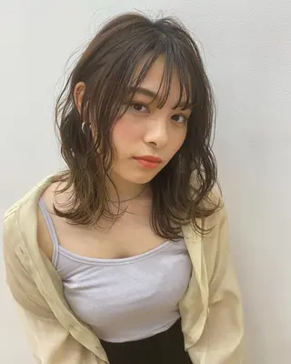セミロング ヘアアレンジ 石田 優菜のヘアスタイル