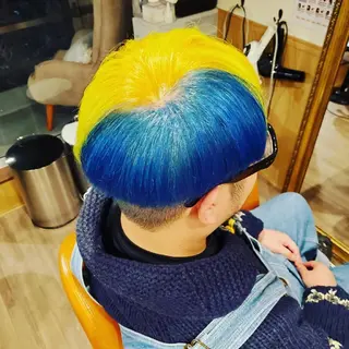 ショート アイブロウ メンズ カラー spa hair  ark 富井直美のヘアスタイル