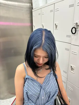 ミディアム カラー 表参道ハッシュカット レイヤー/リノンのヘアスタイル